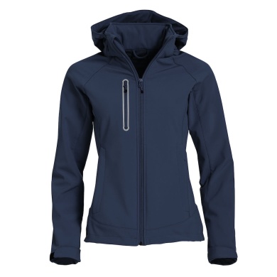 Clique Softshell Jacket Milford 3-Layer - Modern Look, Fleece Lining - Navy Blue Women